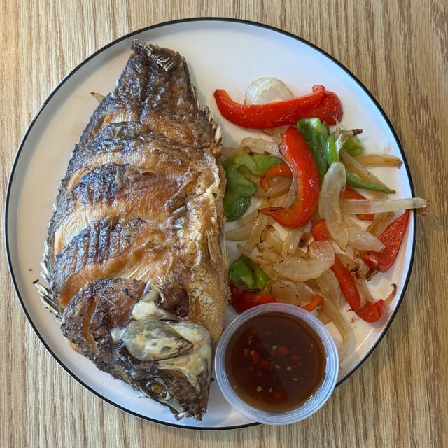 Fried Whole Tilapia Fish.